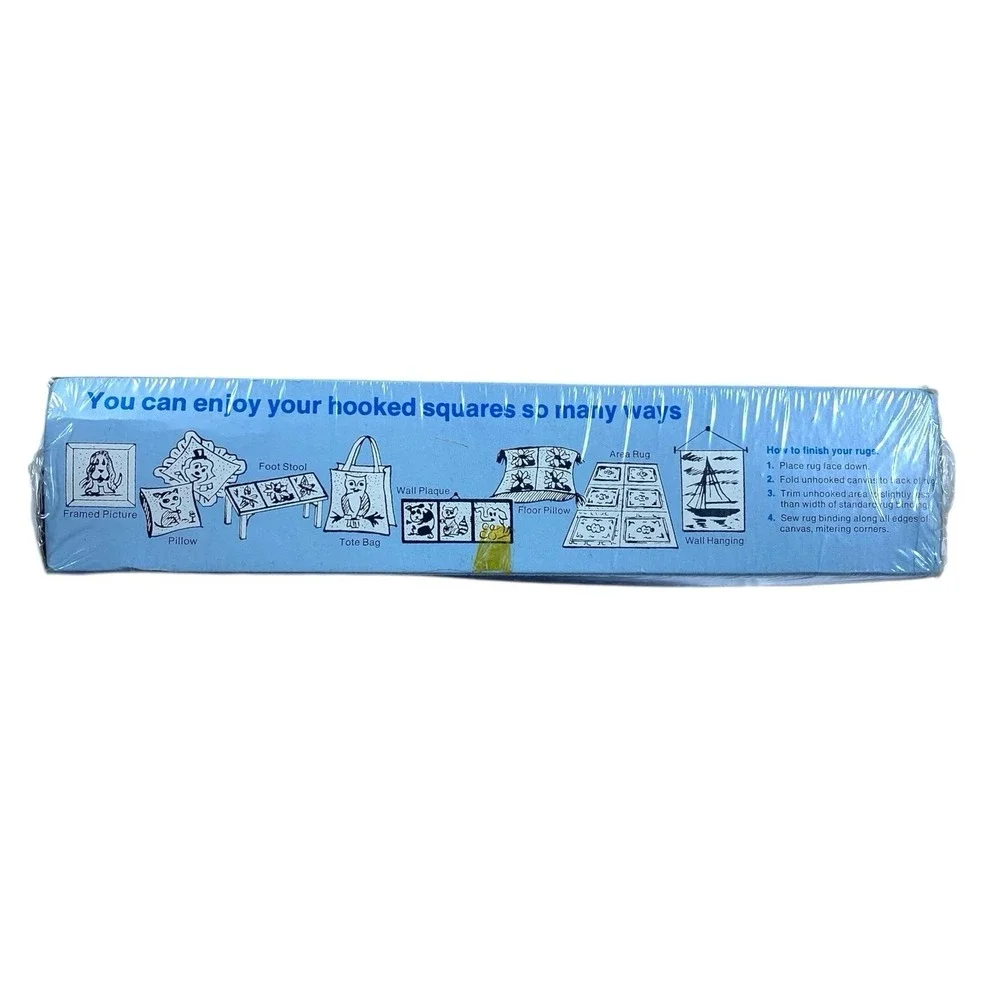 Vintage MH Yarns Latch Hook Rug Wall Hanging Kit Floral Vase No 24001 NEW Sealed